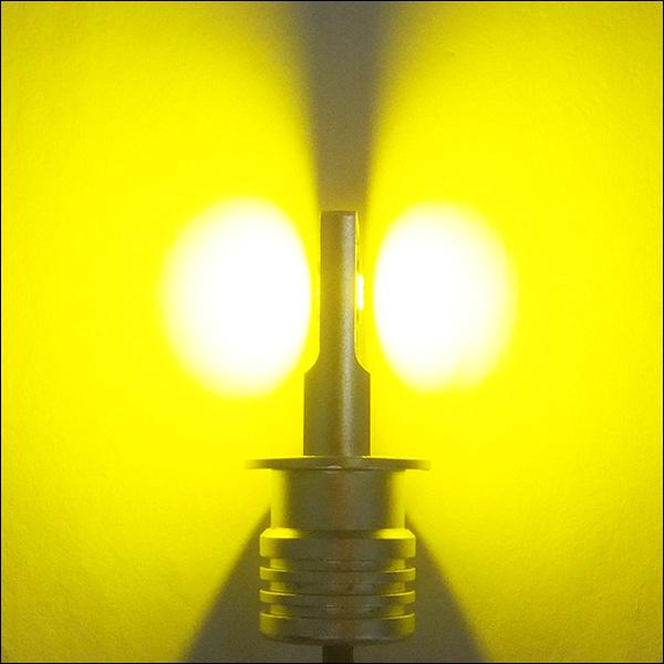 LEDフォグランプ H3 12V 24V ショート設計 両面発光 黄 2個セット (291) メール便送料無料 |  | 06