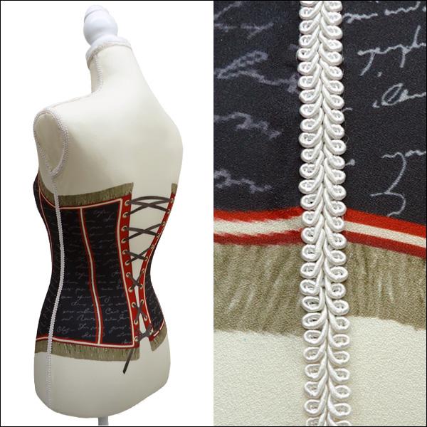 柄トルソー レディース 9号 猫脚白 女性 アンティーク調 コルセット柄 [G-17B] |  | 02