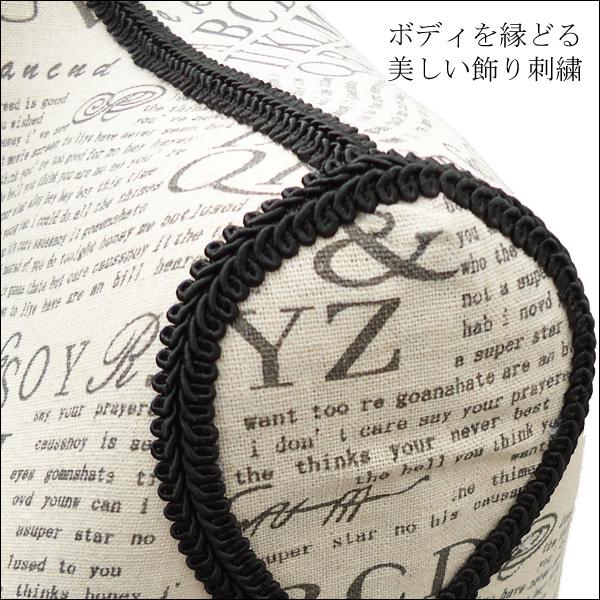 柄トルソー レディース 9号 猫脚黒 女性 アンティーク調 英字柄 [G-43] |  | 01