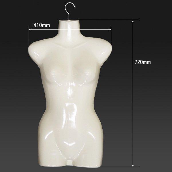 女性用 ハーフトルソー 1枚 マネキンハンガー 白 (3) |  | 03