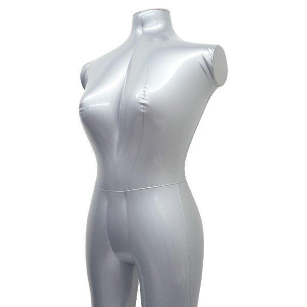 女性エアーマネキン 全身タイプ 空気式トルソー ビニールトルソー シルバー |  | 02