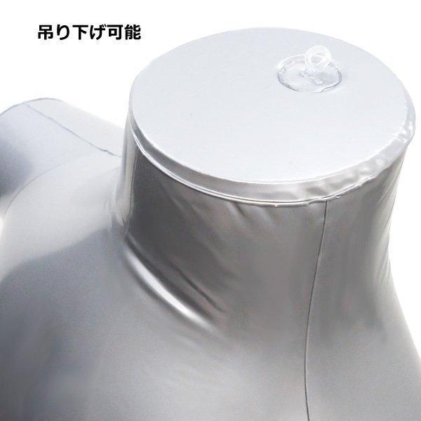 女性エアーマネキン 卓上タイプ 空気式トルソー ビニールトルソー シルバー |  | 06