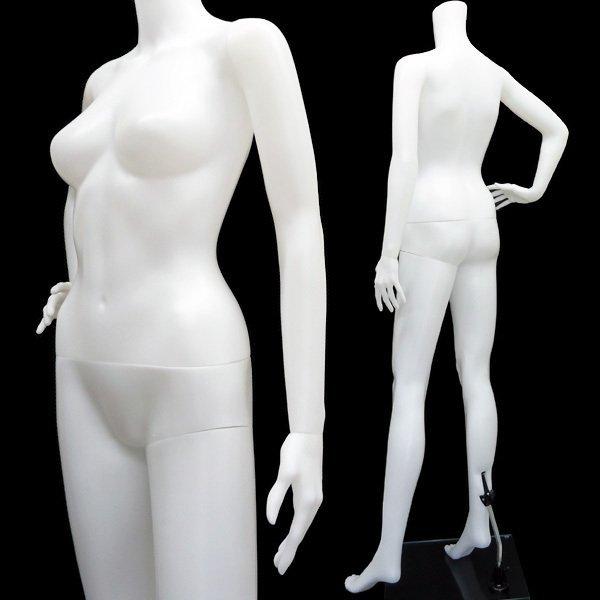 レディースマネキン　ヘッドレス レディース ヘッドレスマネキン 軽量 女性マネキン【白-1(1