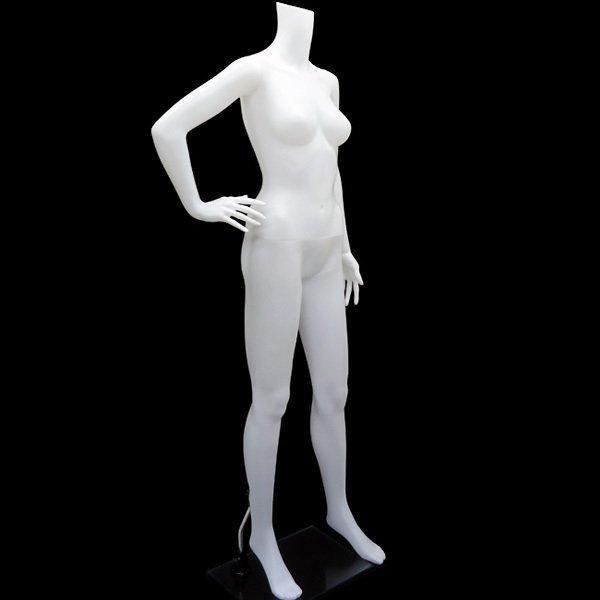 レディース ヘッドレスマネキン 軽量 女性マネキン【白-1(1