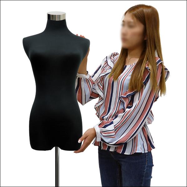 レディーストルソー 黒 鉄脚スクエアJ 女性マネキン パンツ対応 (P-JBJ) |  | 08