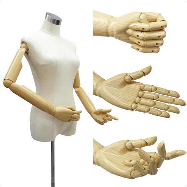 腕付き レディーストルソー リネン 鉄脚スクエアJ 女性 アーム付きトルソー (P-JAJ) |  | 01