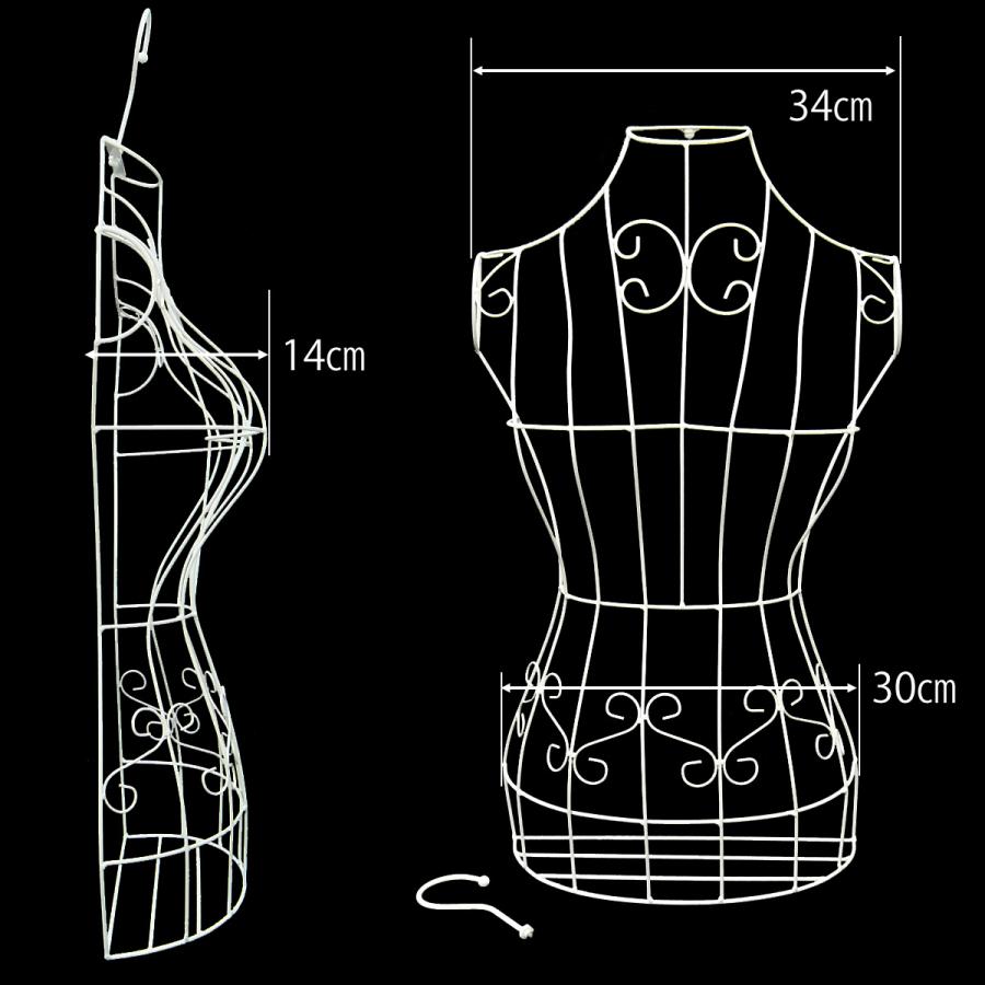 ワイヤートルソー ハンガータイプ 白 壁掛け アイアン ハーフトルソー |  | 04