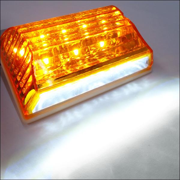 LEDサイドマーカー 10個組 24V ダウンライト付 角型 マーカーランプ