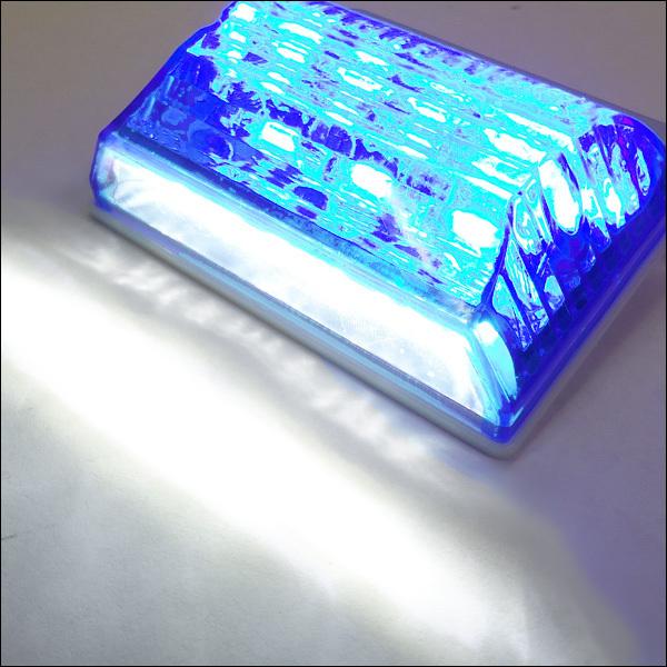 LEDサイドマーカー 10個組 24V ダウンライト付 角型 マーカーランプ ブルー + ホワイト [II]｜projectw｜10