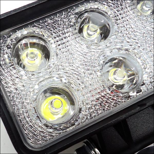 LED ワークライト (X)【2個セット】12V 24V 広角 角型 18W 荷台 作業灯 |  | 02