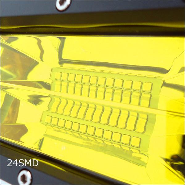 LEDワークライト 作業灯 U-黄 2個セット 軽量タイプ 12V 24V 72W 5インチ デッキライト |  | 02