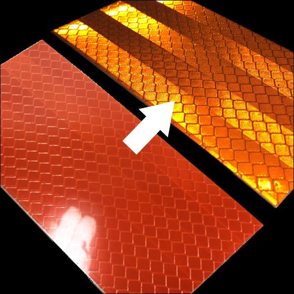 反射テープ 45m 50mm幅 1巻 オレンジ リフレクター ステッカー 送料無料 |  | 01