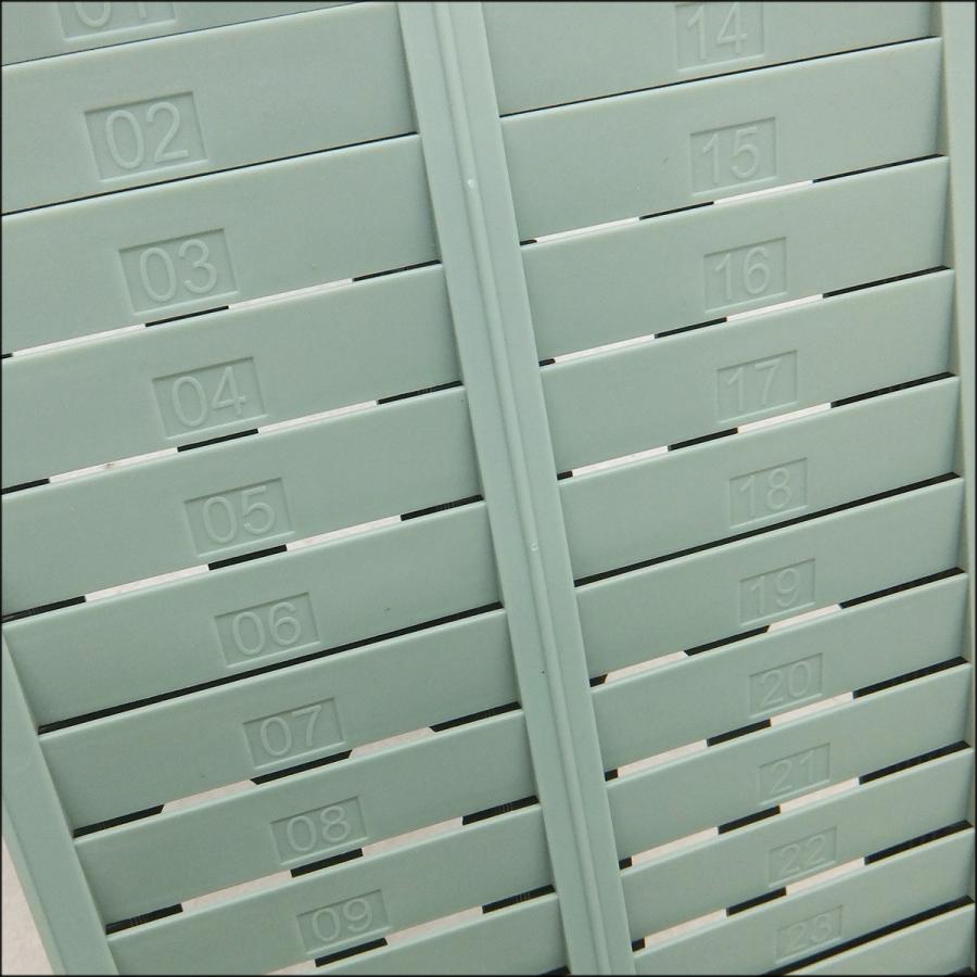 24枚収納 タイムカードラック 番号付き 壁掛けタイプ グリーン (2) |  | 02