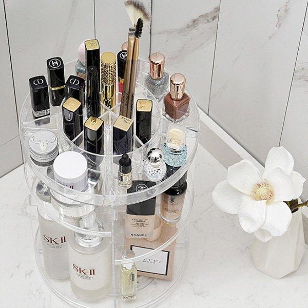 大容量 化粧品収納ケース タワー型 コスメボックス 360度回転式 |  | 05