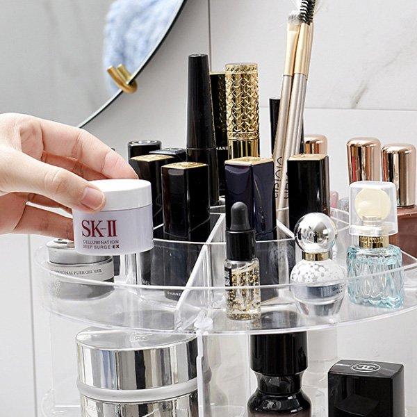 大容量 化粧品収納ケース タワー型 コスメボックス 360度回転式 |  | 07
