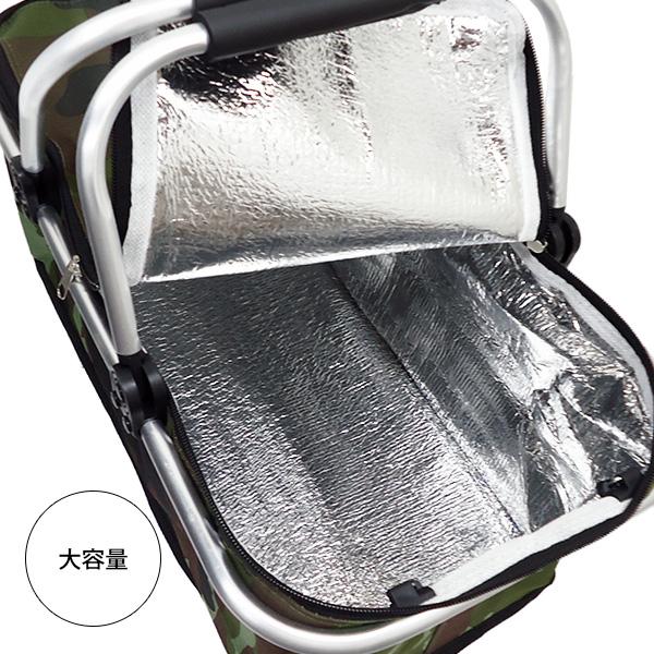 保冷 保温 エコバッグ 折りたたみ式 大容量 バスケット 買い物かご 迷彩 カモフラ柄【16】 |  | 08