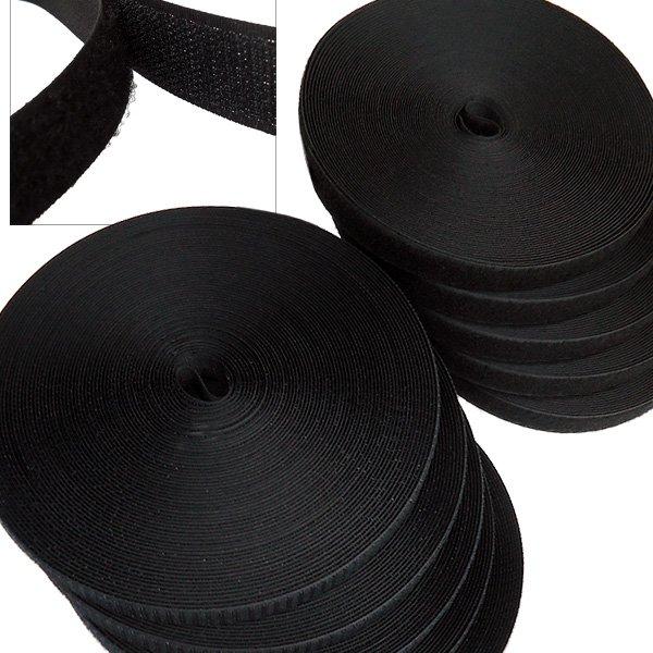 面ファスナー 黒【5巻セット】計125m 2.5cm幅 マジックテープ ベルクロ オスメス 裁縫用 |  | 04