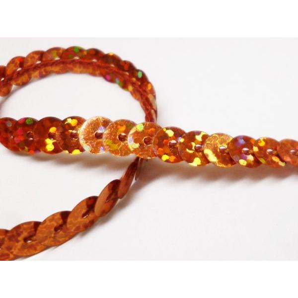 スパンコールリボン (07) ブラウン 1巻 6mm×80m スパンコールテープ |  | 01