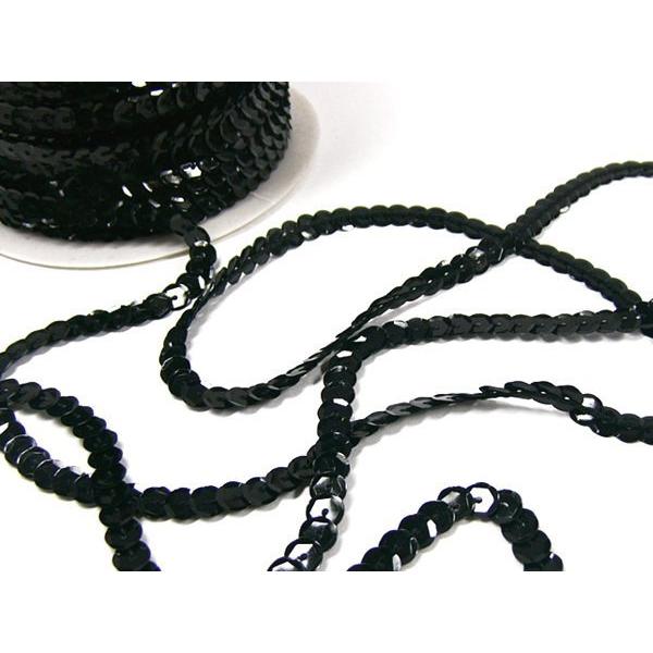 スパンコールリボン (11) 亀甲ブラック 1巻 6mm×80m スパンコールテープ |  | 02