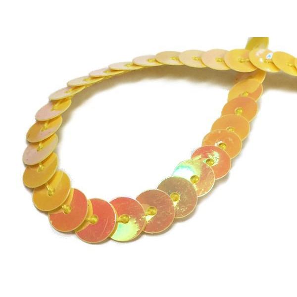 スパンコールリボン (23) オレンジ・イエロー 1巻 6mm×80m スパンコールテープ |  | 01