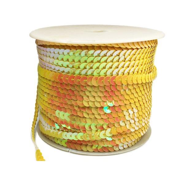 スパンコールリボン (23) オレンジ・イエロー 1巻 6mm×80m スパンコールテープ |  | 02