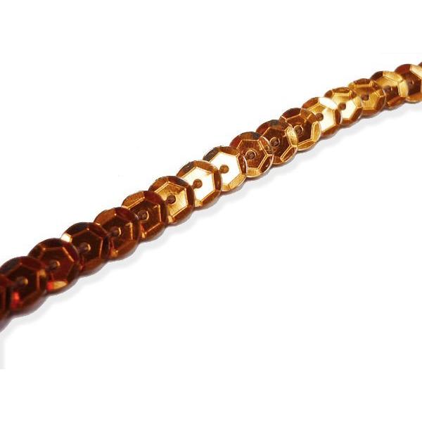 スパンコールリボン (30) 亀甲ブラウン 1巻 6mm×80m スパンコールテープ |  | 01