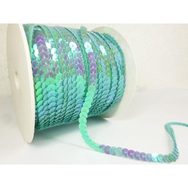 スパンコールリボン (34) ブルー 1巻 6mm×80m スパンコールテープ |  | 02