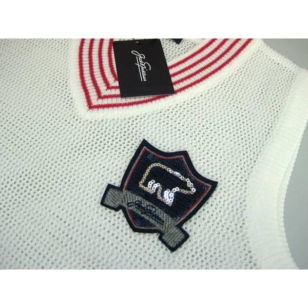 1.3万 新品 M ジャッククラウス 白 メッシュ ベスト JackNicklaus スパンコール | 