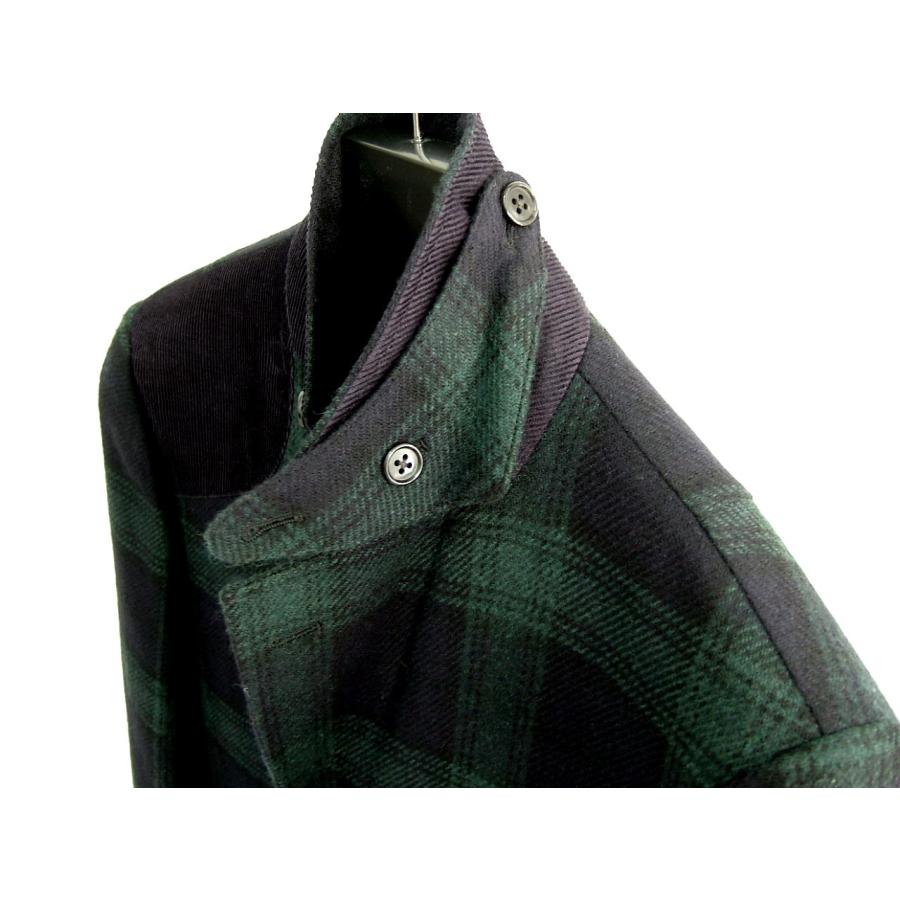 ゴールデンベア Golden Bear メンズ M ジャケット プレミアムコレクション ウール ネイビー グリーン チェック 44331 | Golden Bear | 04