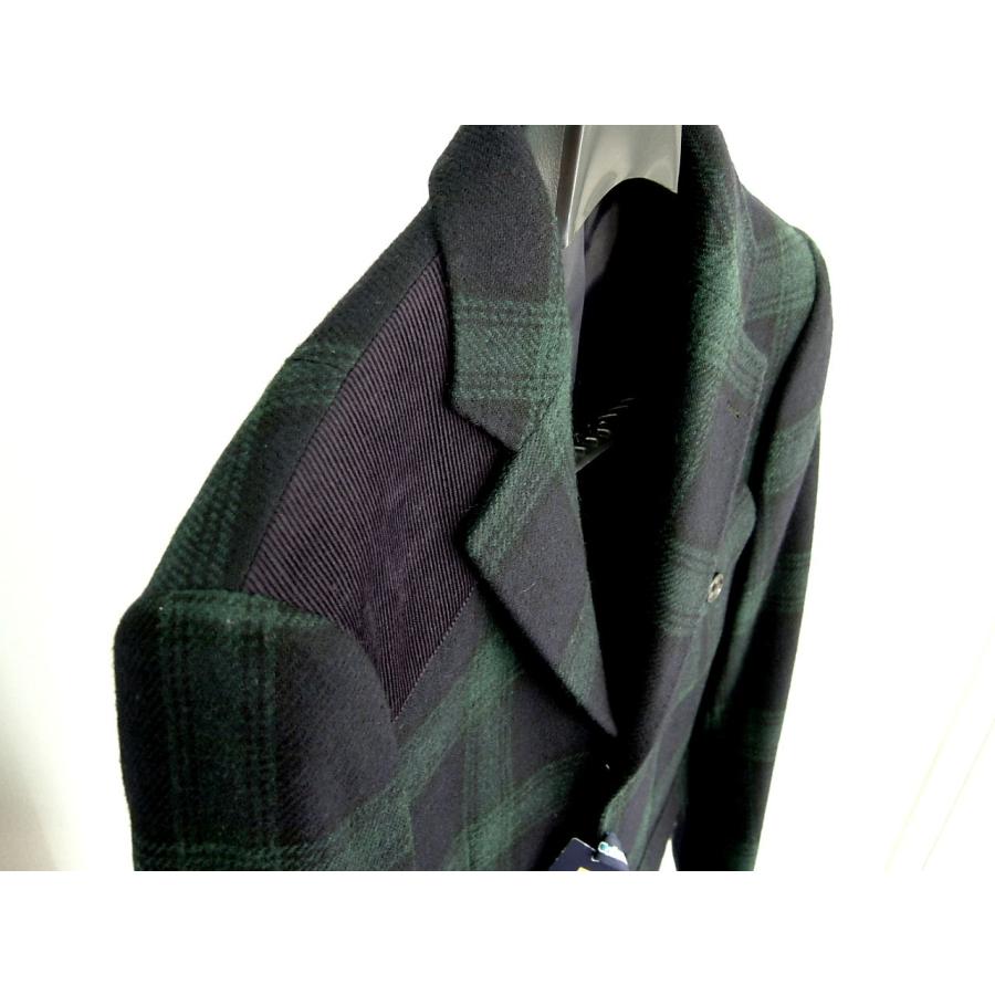 ゴールデンベア Golden Bear メンズ M ジャケット プレミアムコレクション ウール ネイビー グリーン チェック 44331 | Golden Bear | 05