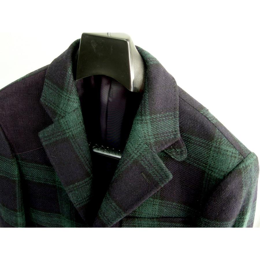 ゴールデンベア Golden Bear メンズ M ジャケット プレミアムコレクション ウール ネイビー グリーン チェック 44331 | Golden Bear | 06