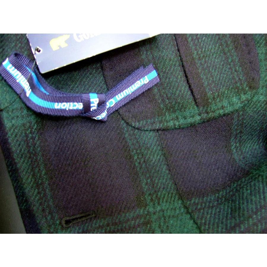 ゴールデンベア Golden Bear メンズ M ジャケット プレミアムコレクション ウール ネイビー グリーン チェック 44331 | Golden Bear | 07