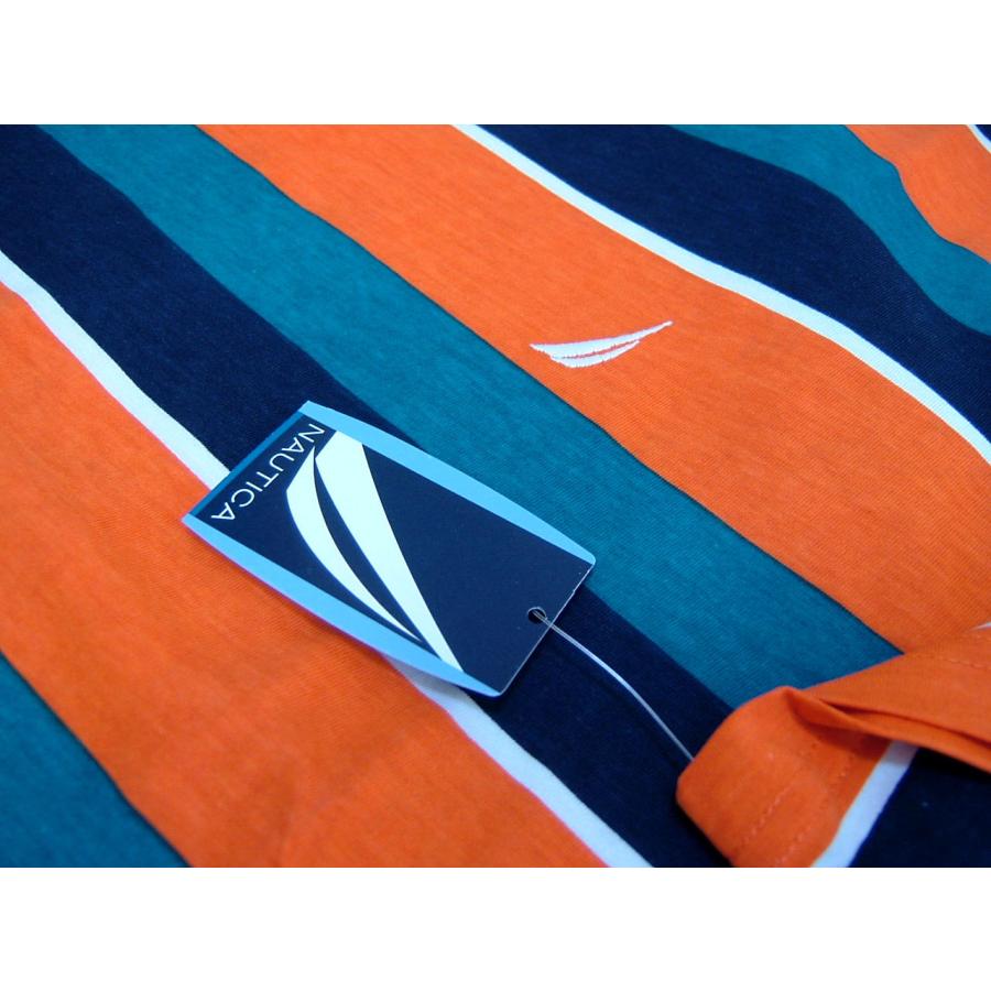 ○ノーティカ NAUTICA Tシャツ 半袖 L 160 14-16歳 ボーダー オレンジ ネイビー グリーン 子供 男の子 送料無料 | NAUTICA | 02