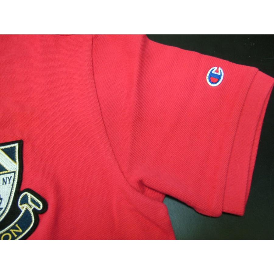 チャンピオン Champion メンズ M ポロシャツ 半袖 レッド 創業エンブレム 送料無料 | Champion | 03