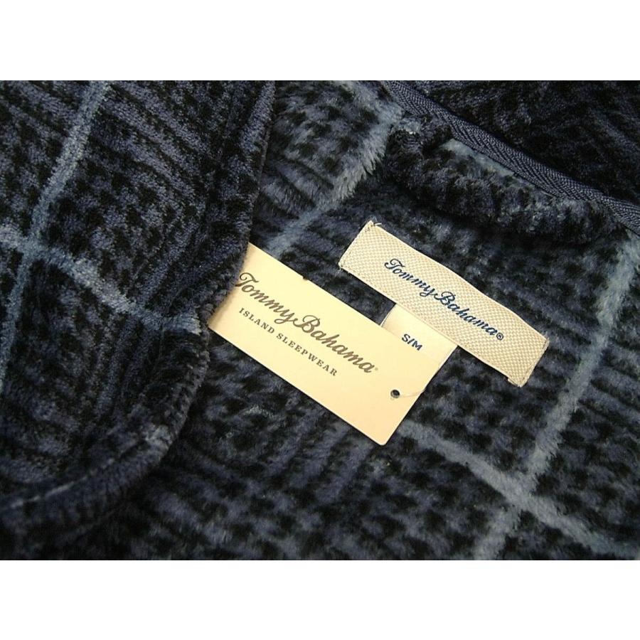 ブランド雑貨総合 ガウン メンズ Bahama Tommy トミーバハマ Sml ネイビー ブラック チェック 千鳥格子 ローブ ルームウェア 下着 靴下 部屋着
