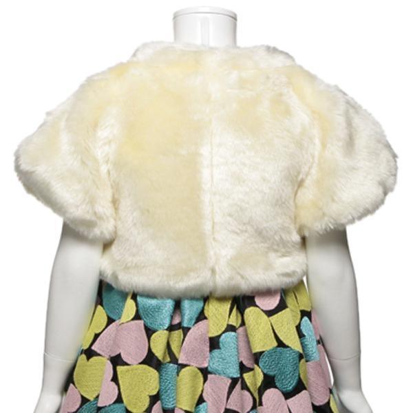 メゾピアノ Mezzo piano フェイクファーボレロ 120 130 日本製 ピンク | mezzo piano | 02