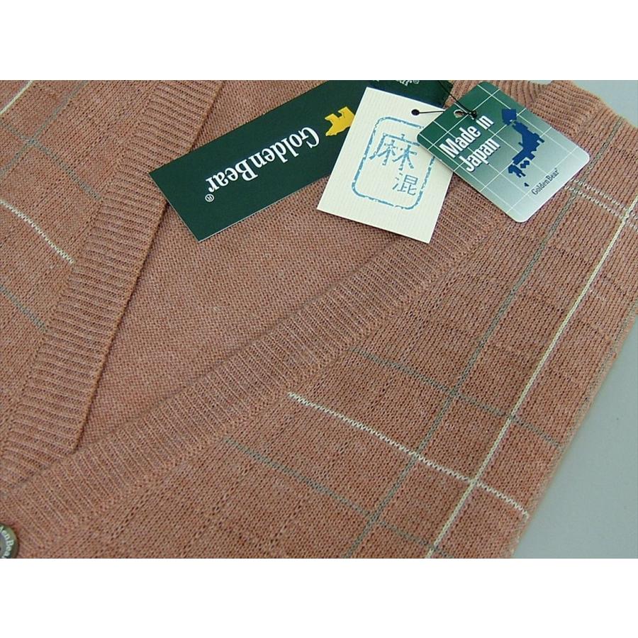 Golden Bear（ゴールデンベア） 新品 メンズ L ベスト 日本製 チェック 麻混 ブラウン 376 : PROK - 通販 ...