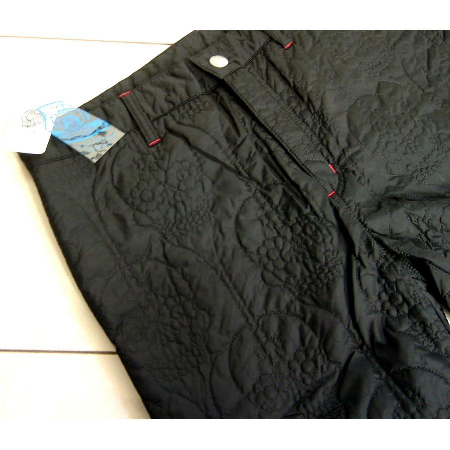 Russeluno ラッセルノ 黒ブラック キルティング中綿パンツ L 5 ゴルフ