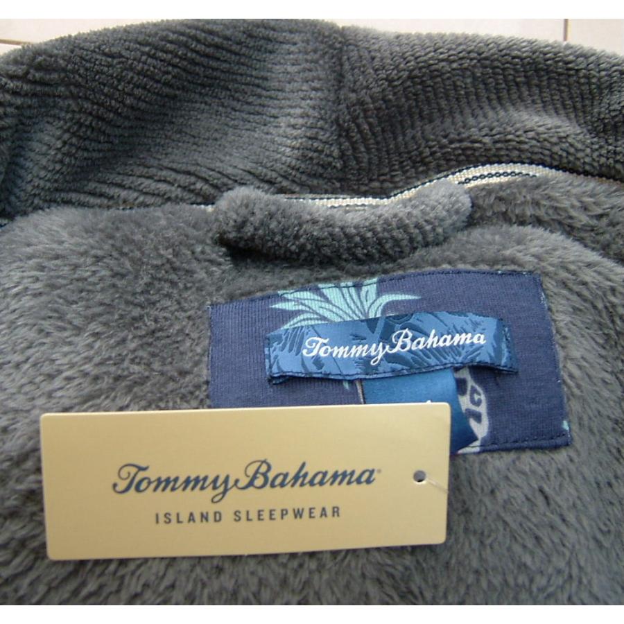 トミーバハマ Tommy Bahama メンズ ガウン SML ルームウェア ローブ 織柄 灰グレー | Tommy Bahama | 05