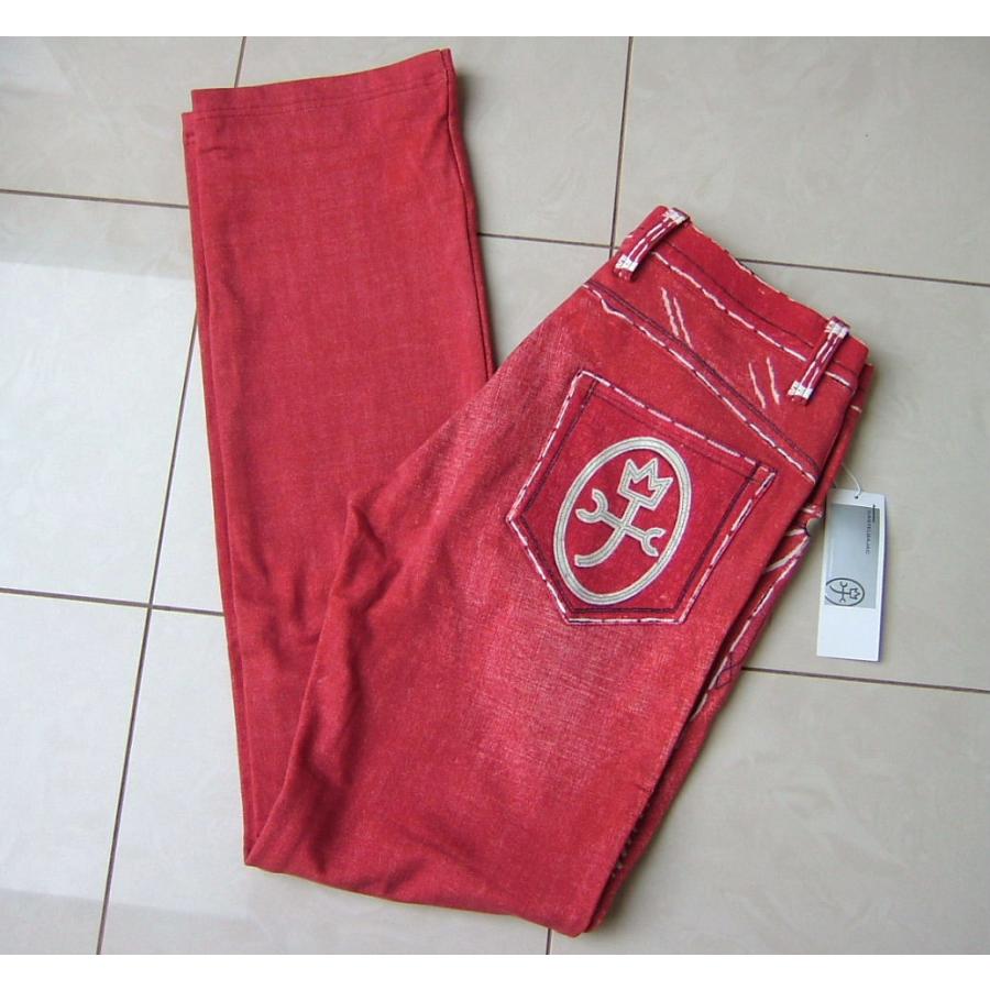 カステルバジャック CASTELBAJAC メンズ 44 W78 80 82 ストレッチ デニム風 パンツ ストレッチ 赤レッド 新品 | CASTELBAJAC