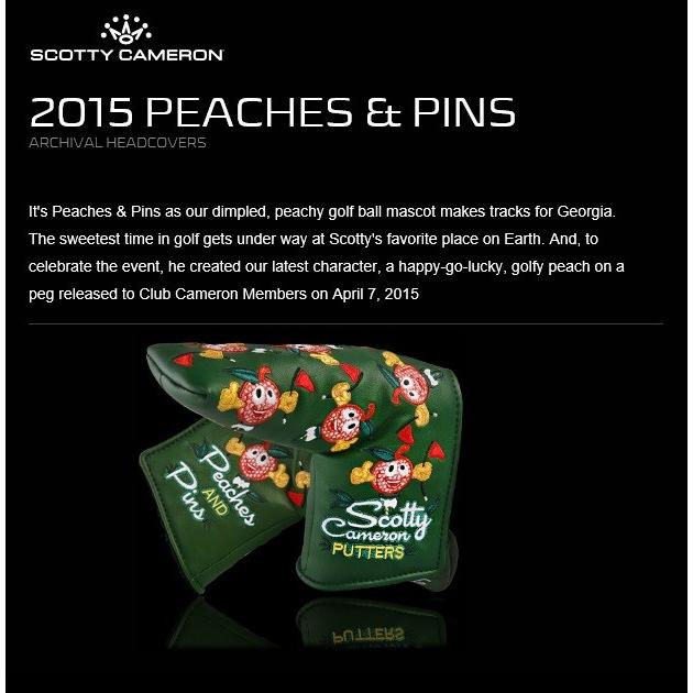 Scotty・Cameron 2015 Peaches & Pins Headcover スコッティ 