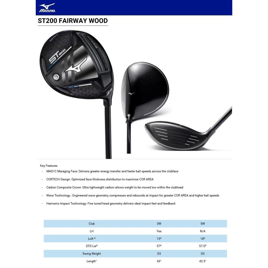 在庫あり！Mizuno USA ST200 Fairway Wood ミズノUSA ST 200  