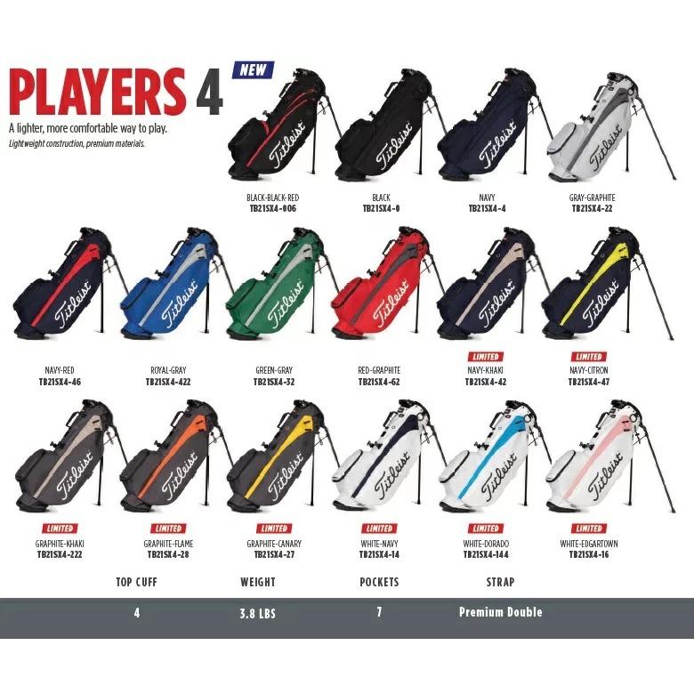 Titleist 在庫あり!Titleist Players 4 Stand Bag タイトリスト Titleist 在庫あり!Titleist Players 4 Stand Bag タイトリスト