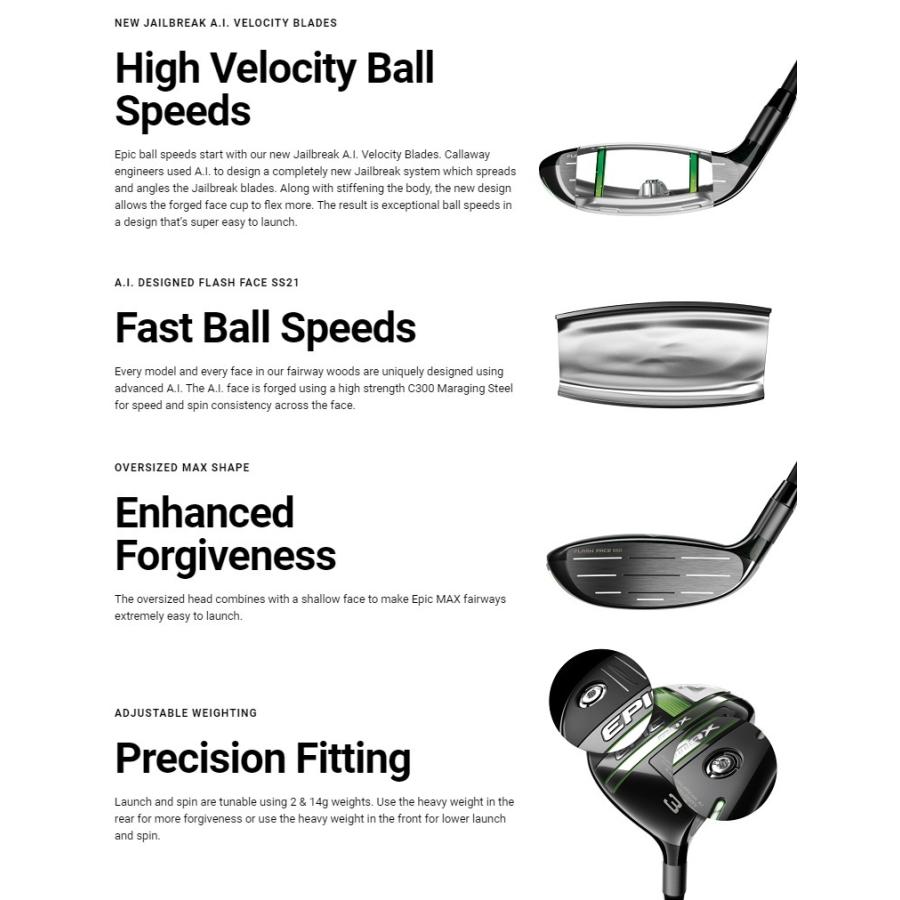 在庫あり！(レフティモデル)Callaway Epic Max Fairway Wood