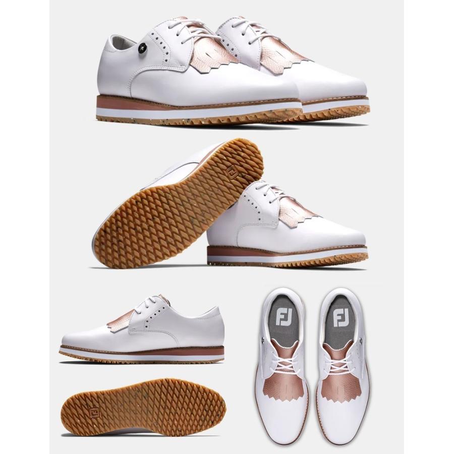 FootJoy Sport Retro Kiltie Women Golf Shoes White / Rose フットジョイ