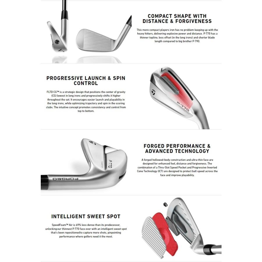 TaylorMade 2023 P770 Iron テーラーメイド P770 アイアン 5-9P(6本セット) メーカーカスタムシャフトモデル｜prolinegolf｜03