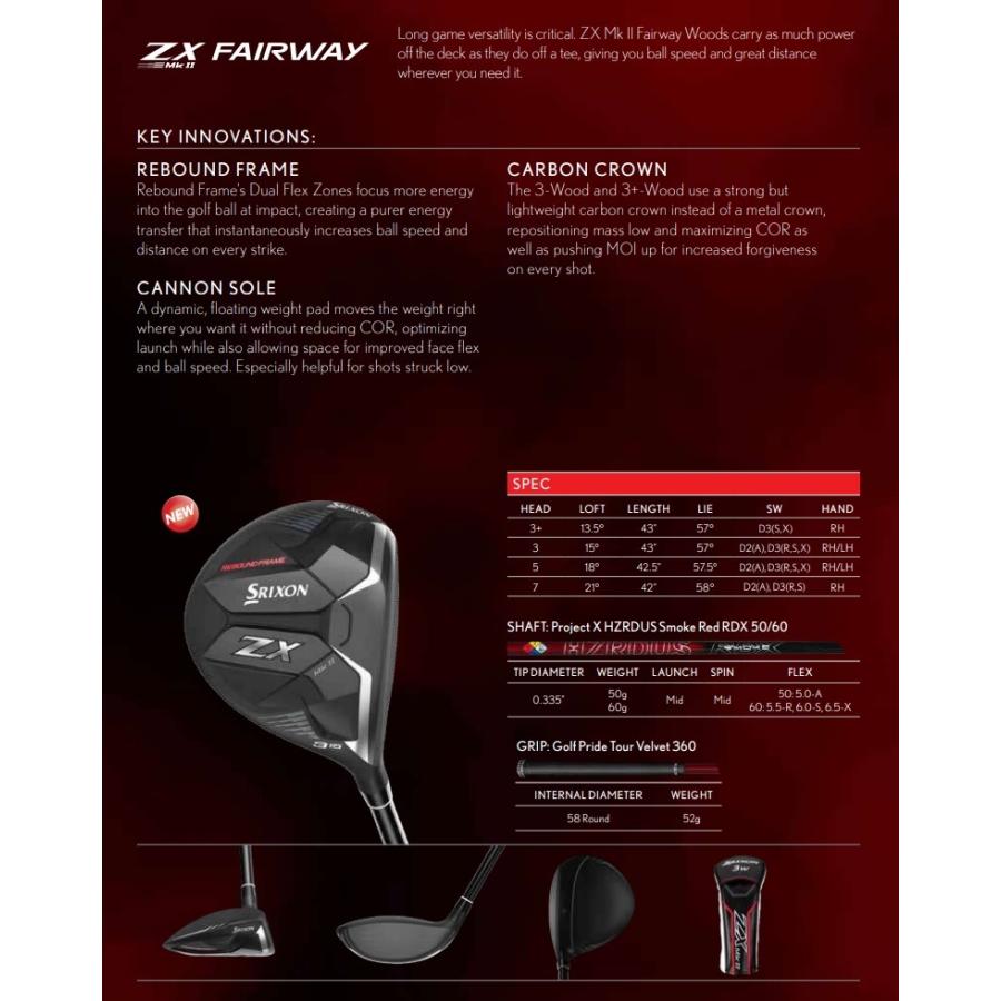 レフティモデル)Srixon ZX Mk II Fairway Wood US スリクソン ZX Mk 2 
