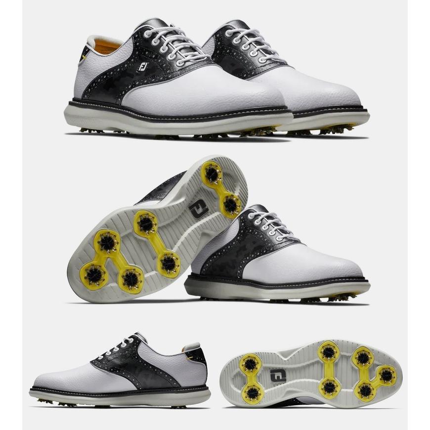 FootJoy Traditions Saddle Golf Shoes (White / Black Camo