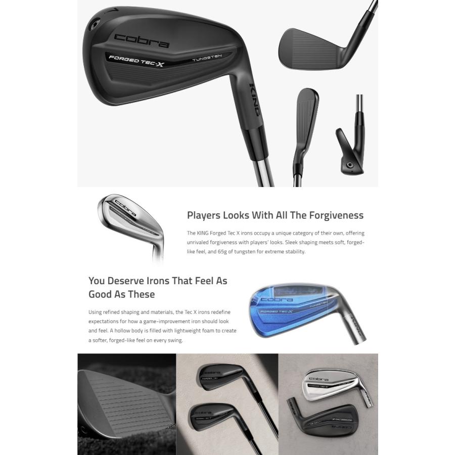 ゴルフ (単品アイアン)Cobra Golf King Forged Tec X Black Ironコブラ