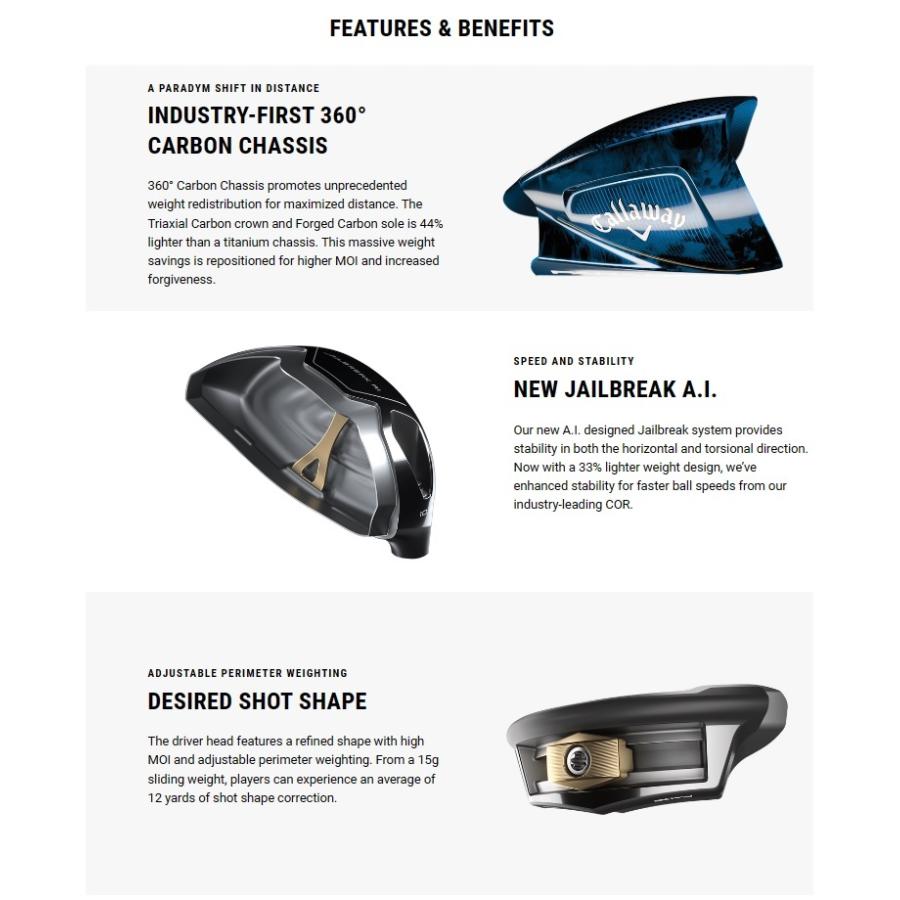 Callaway（キャロウェイ） 在庫あり！Callaway Paradym Driver パラダイム ドライバー Project X ...